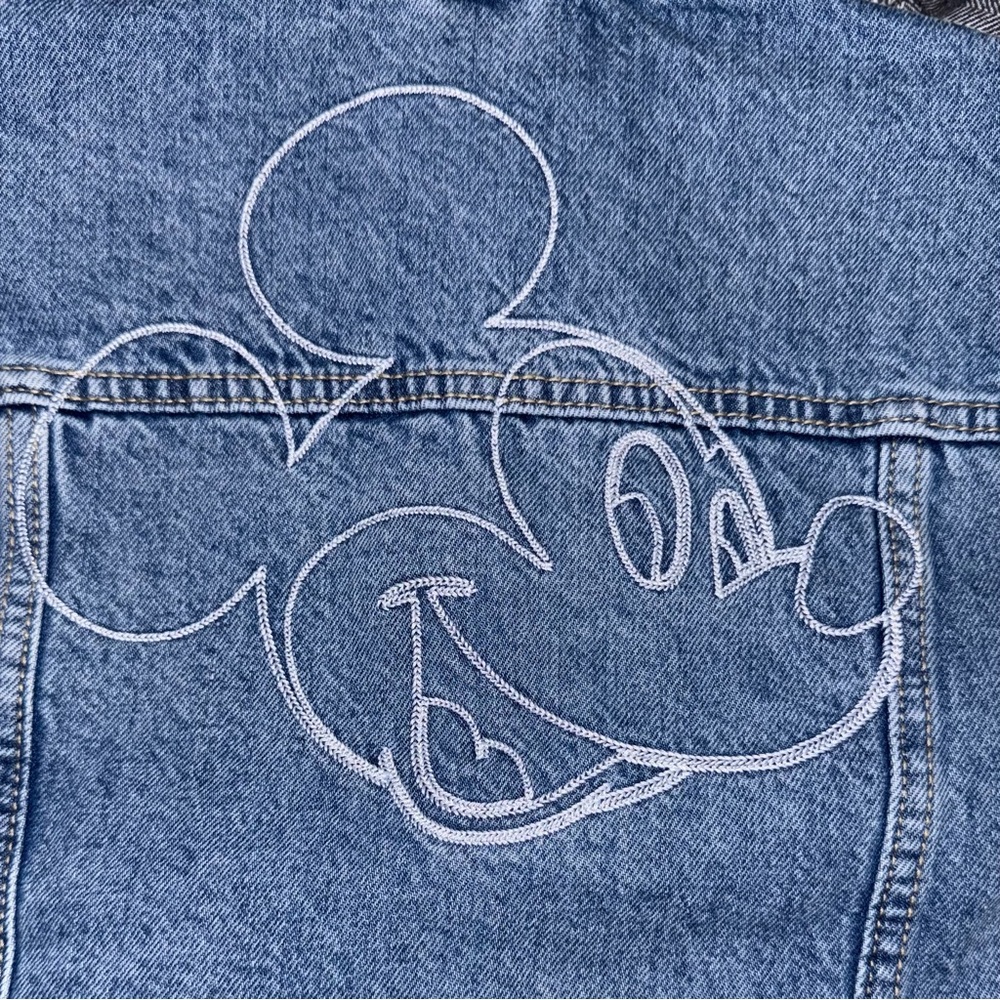 Old Navey; Disney -Mickey Embroidered Denim Jacket - Old Navy- Kids Size M NWT - Picture 3 of 7